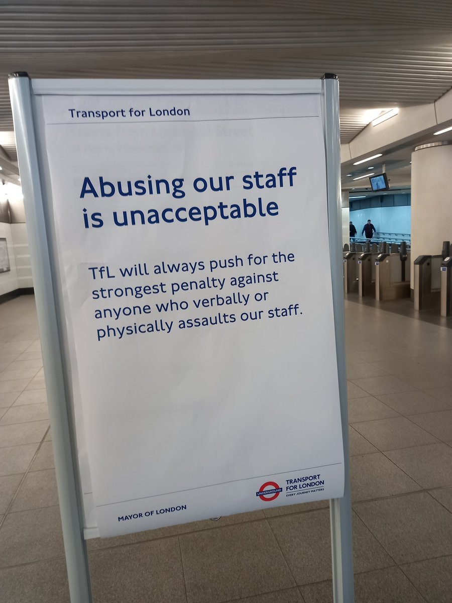 TFL wasting money on stating the obvious with these poster's & at the same time wanting to get rid of 600 front line staff because they don't give a shite about Passenger/Staff safety. #RMT #TSSA #JoinAUnion #NeverCrossAPicketline
