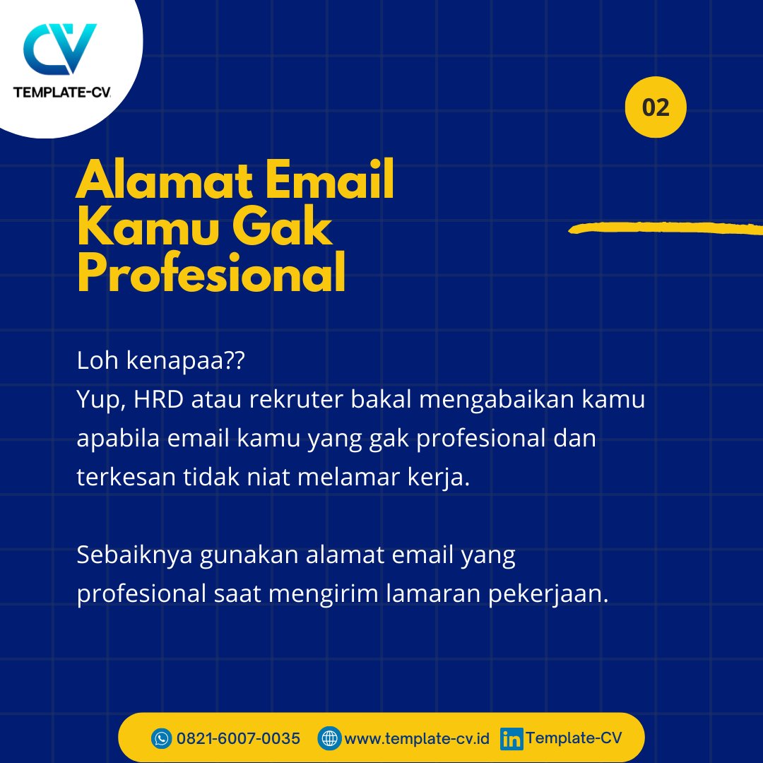 TemplateCV_'s tweet image. Ini dia penyebab kenapa lamaran kamu gaada yang nyangkut.. 

Apakah kamu pernah mengalaminya? Yuk baca postingan ini sampai habis, agar kamu gak mengulangi hal yang sama 😉

Template-CV
Melamar Kerja Jadi Lebih Mudah
#lamarankerja#tips#galoloslamarankerja#maksimalkanpeluangkarir