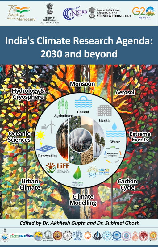 Front Cover of “India's Climate Research Agenda: 2030 and beyond” 
designed by <a href="/tannukaushik29/">Tannu Kaushik</a> <a href="/priyamtripathy/">Priyam Tripathy</a> <a href="/PoojaManwani10/">Pooja Manwani</a> Puja Tripathy 
<a href="/ClimateIITB/">Centre for Climate Studies, IIT Bombay</a> <a href="/iitbombay/">IIT Bombay</a>