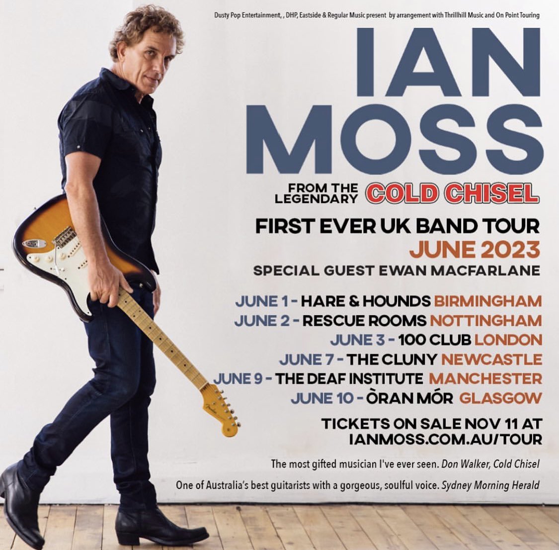 On the road heading to Birmingham for the first date of the Ian Moss tour bring it on ✌🏼 shorturl.at/mIP36