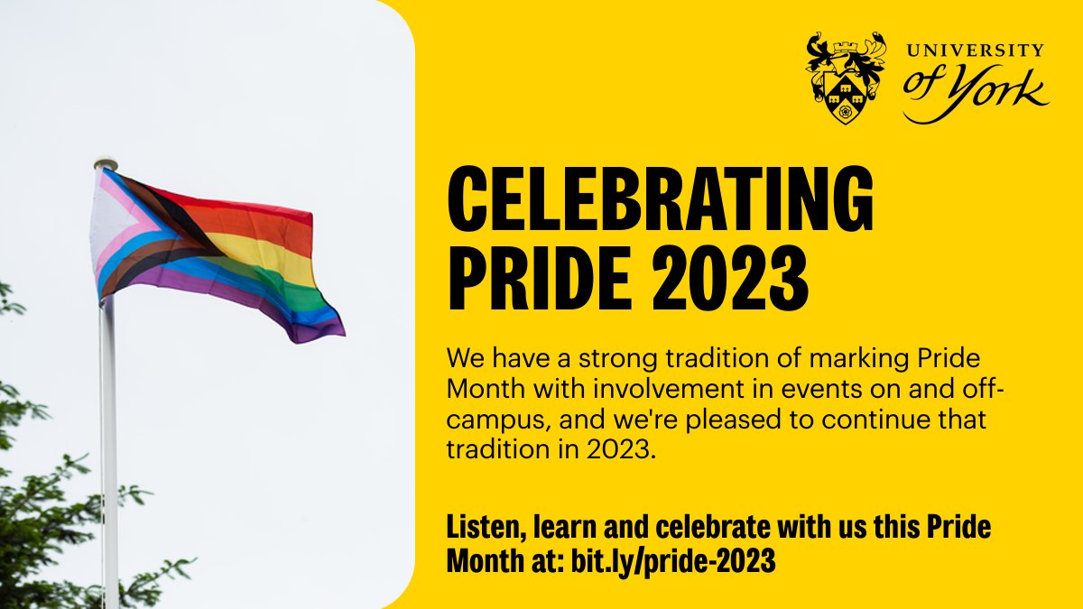 Pride Month is here! 🏳️‍🌈
We have a strong tradition of marking Pride Month with events across campus and the city, and this year is no different. 
Find out what's on, and how you can get involved, at: bit.ly/pride-2023
