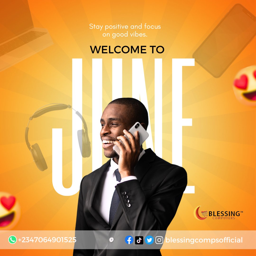 BlessingComput1's tweet image. May this new month bring to you more joy, happiness, and success. 

Happy new month to you.

#Blessingcomputers #welcometojune #junevibes #juneishere #naija