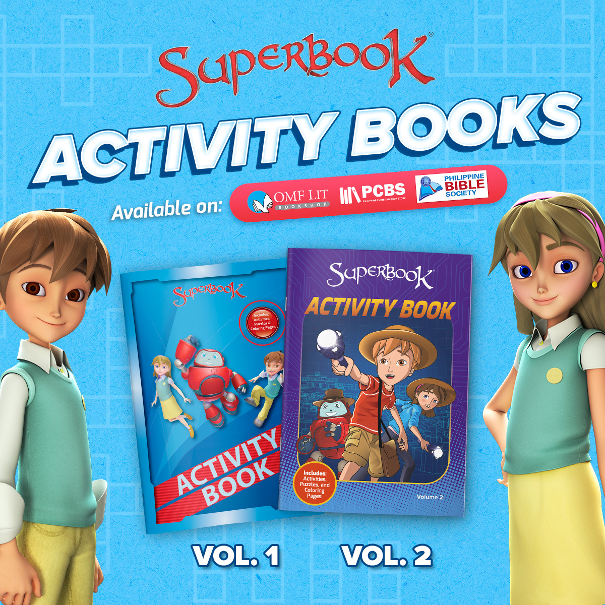 BatangSuperbook's tweet image. It&apos;s #ActivityTime with Chris, Joy, and Gizmo! 😀 Get your Superbook Activity Book at any PCBS, @omflit, and PBS store near you. 😉

#GiftIdeas #KidsActivities #GiftsForKids #HomeSchoolActivity