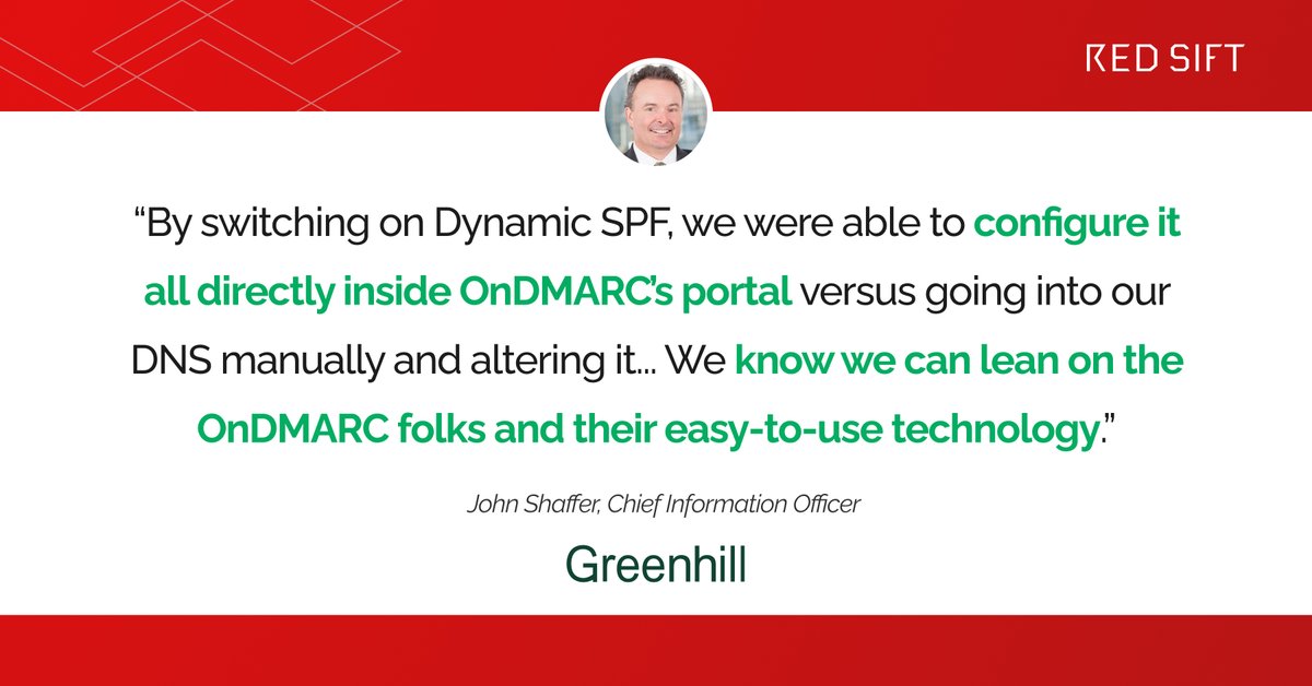 Discover how Greenhill used OnDMARC to uncover and block 2,734 unauthorized email sources sending 671,000 fake emails from a parked domain.

Read the full case study at redsift.com/resource-cente…

#CyberSecurity #EmailSecurity #Banking
