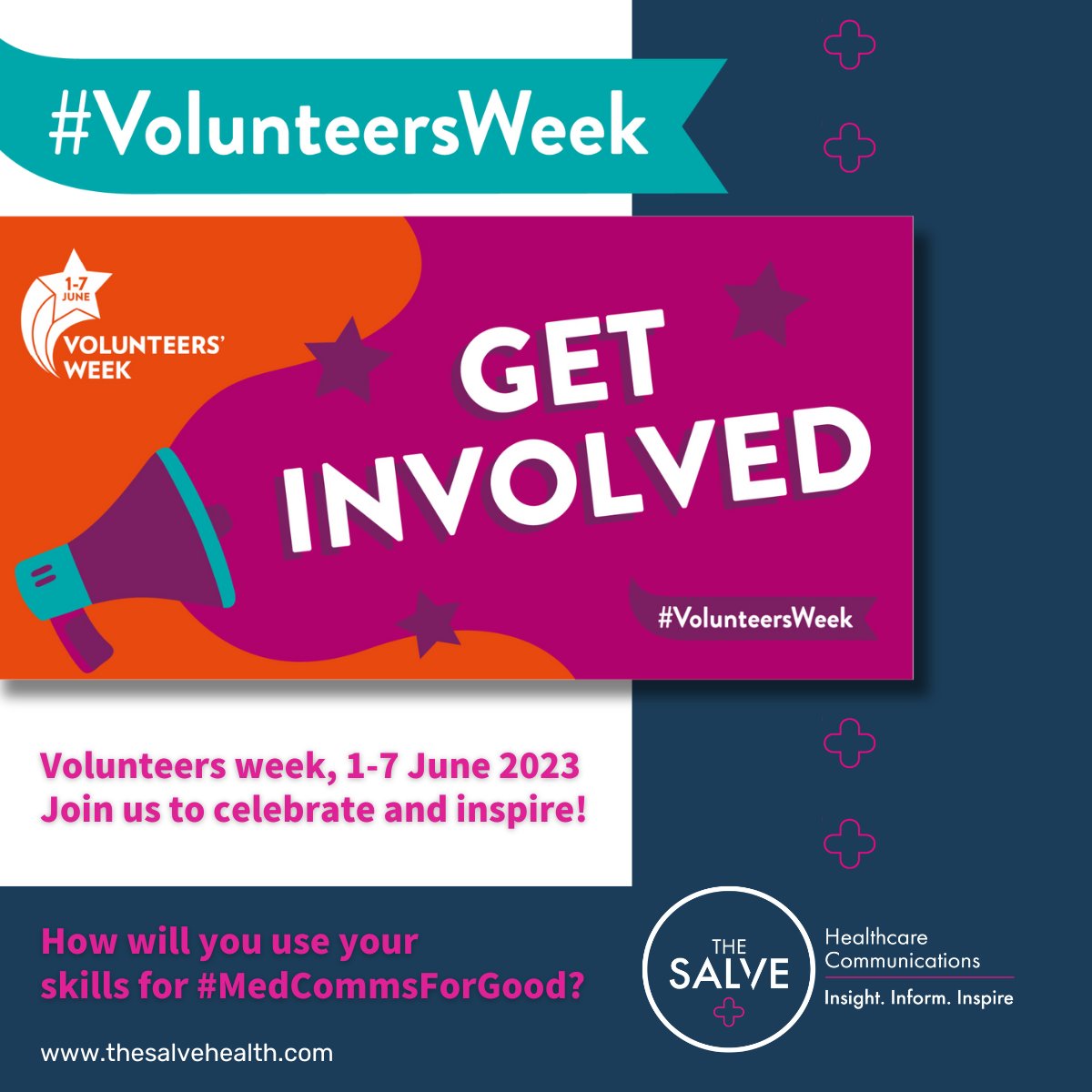 TheSalveHealth's tweet photo. 1-7 June, marks the 39th year of #VolunteersWeek. As a Certified B Corporation Pending, The Salve Health, are currently supporting the UK charities Asthma &amp; Lung UK &amp; Wellbeing of Women with a number of exciting medical communications activities. We call this #MedCommsFor Good. https://t.co/K358XMVESl