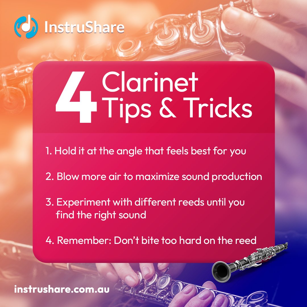 Here are 4 essential tips & tricks to help you produce the best sound possible on the clarinet, regardless of the genre of music you're playing! Perfect your technique and get ready to impress.
.
.
#clarinetplay #musicalinstrument #instrushare #Instruments #clarinetmusic