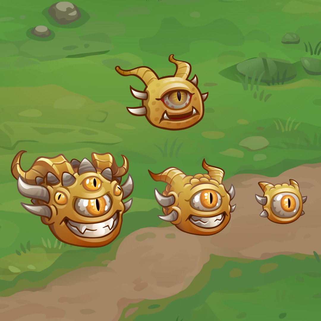 Yellow enemies in our game.
P. S. devlog coming soon.

#indiedev #towerdefense #towerdefence #developer #IndieGameDev #art #indiegame #vector