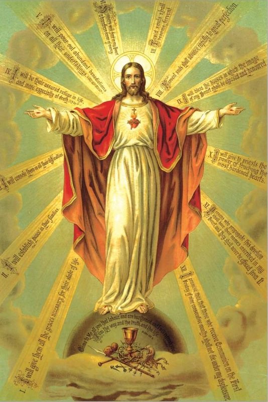 breeadail's tweet image. The month of June is dedicated to the Sacred Heart of Jesus:

“Behold this Heart, Which has loved men so much, that It has spared nothing, even to exhausting and consuming Itself, in order to testify to them Its love”