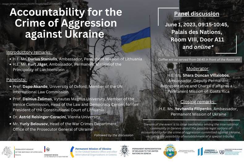 NiniBak's tweet photo. Interesting discussion with brilliant panelists at the event  "Accountability for the Crime of Aggression against Ukraine” @UNGeneva @UKRinUNOG https://t.co/ipY1dQ6zeS