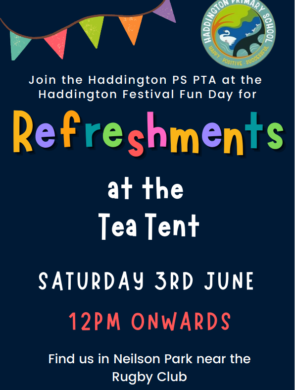 The Haddington Festival Fun Day is this weekend.
As well as refreshments, we will also be running the following competitions for £1 entry
-  Guess the Weight of the Cake, kindly donated by Rustic Cakes by Annie
-  Guess How Many Sweets in the Jar
everyone is welcome!