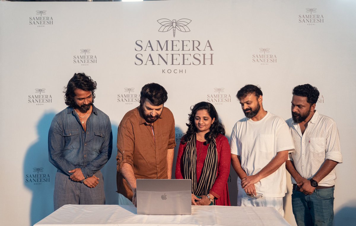 Glimpses from Today's Inauguration of the website of renowned costume designer Sameera Saneesh by @mammukka in the Sets of #Bazooka 

#Mammootty #SameeraSaneesh #MammoottyKampany