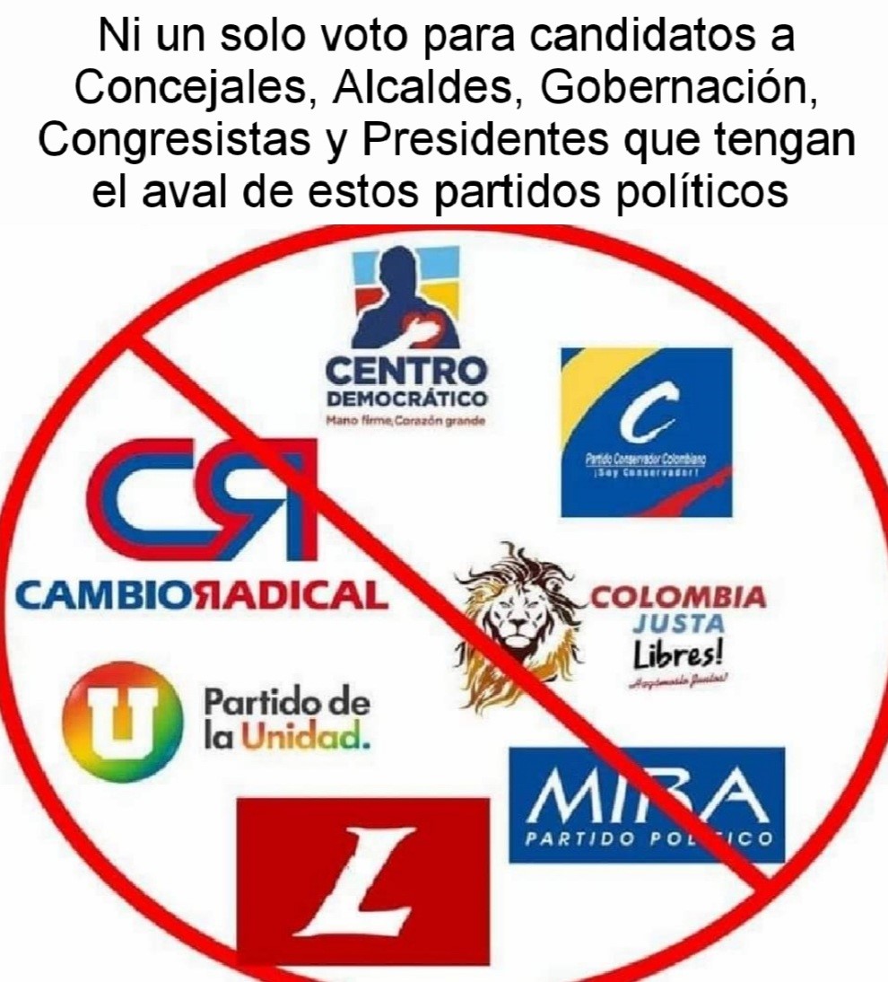 @AlvaroUribeVel Ni un voto por estas gonorreas