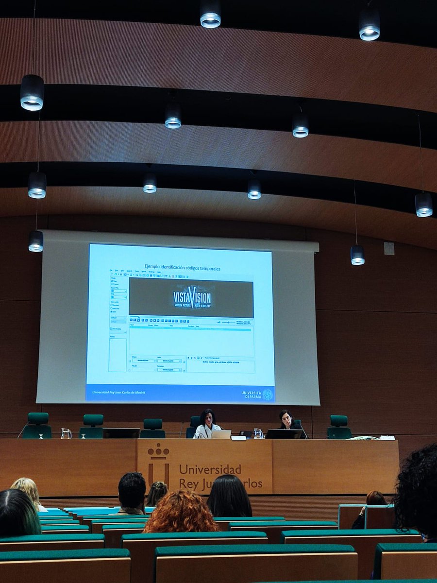 congresotei's tweet photo. ¡Empieza el segundo día del Congreso! Arrancamos con la ponencia plenaria de María Joaquina Valero, «La accesibilidad en el cine: la audiodescripción». ¡Encantados de escucharte! https://t.co/kfZh31Ztor
