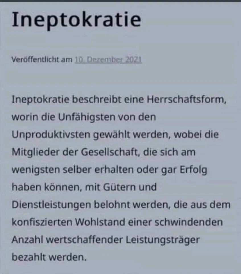 Auch heute wieder zur Erinnerung wie man eine #Demokratie umwandeln kann:
#Ineptokratie