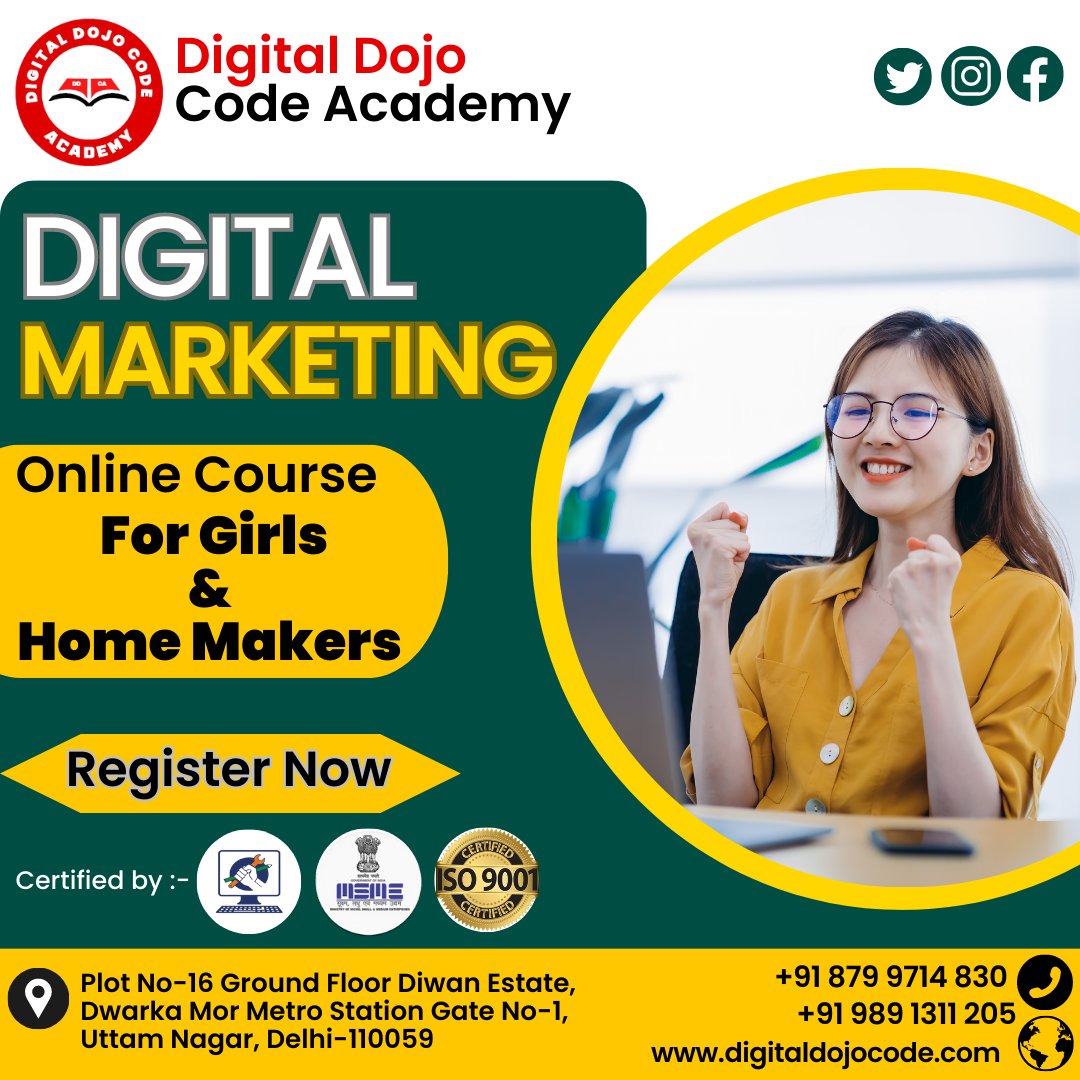 DigitalDojoCode's tweet image. Our Digital Marketing Courses Plan in Dwarka (Delhi): A Gateway to the Future with digital dojo code academy 📷
