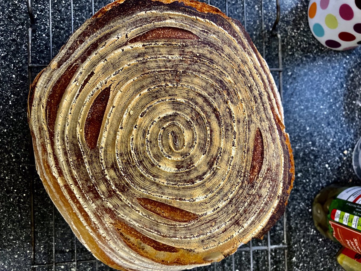 tantrictrevbbq's tweet image. I prepped this sourdough loaf yesterday and cooked early this morning. Getting better. #breadmaker #homebaking #sourdoughbread #sourdough