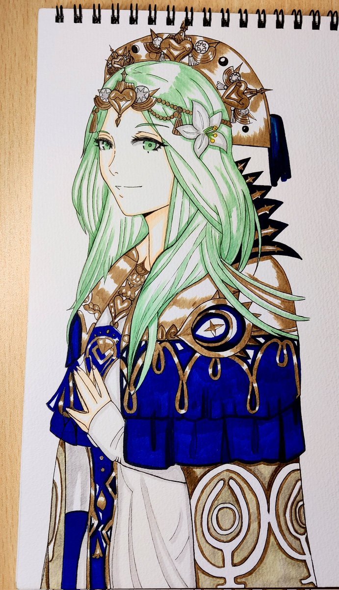 あと2枚の写真です!うわぁ......青い部分に色を塗るのを忘れてた 😅 