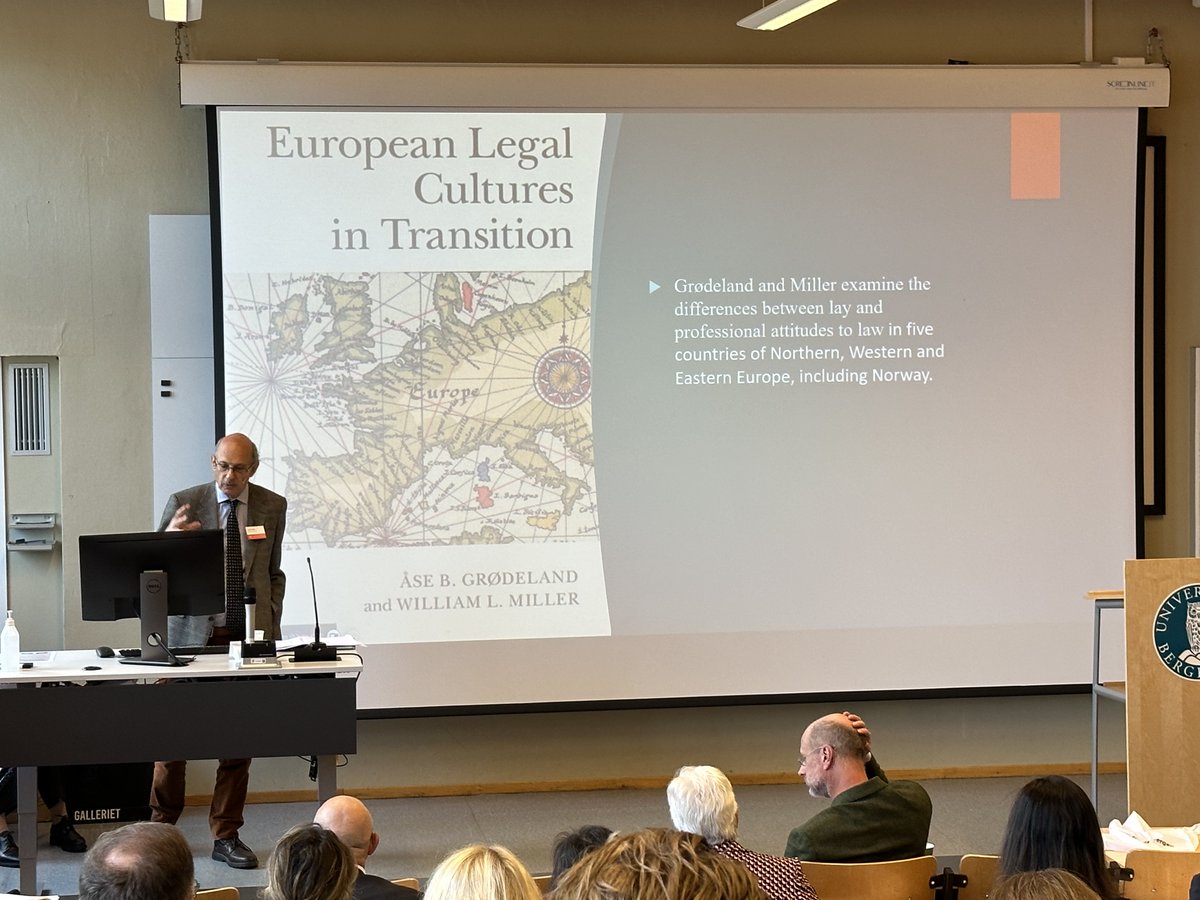 Professor of Comparative and Transnational Law David Nelken´s @KingsCollegeLon keynote on The concept of legal culture and its uses at the conference Nordic Legal Culture: Myth or Realty @uibjus @UiB @JUSiOslo @ICLQ_jnl @eftasurv @ERC_Research @forskningsradet
