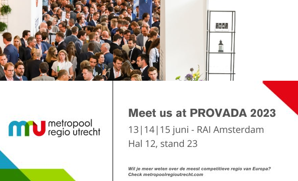 MRUsamenwerking's tweet photo. Op 13, 14 en 15 juni staat Metropoolregio Utrecht op vastgoedbeurs Provada. Kom langs en ga met ons in gesprek over uitdagende thema’s als het ontwikkelen van regiopoorten, duurzaam bouwen en mobiliteit. Bezoek ons in hal 12 stand 23: https://t.co/P2IK6W6CjV

#MRU #U10 @A_Regio https://t.co/Fk0VMJGv62