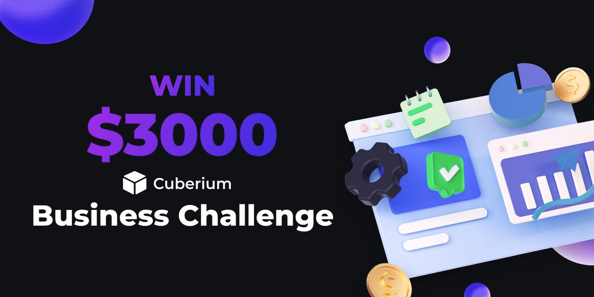 Join the Cuberium Business Challenge & earn rewards!

Rules and prizes:

🔍 New day = new quests
💰 Reward pool: $3,000 USDT
📍 Platform: Zealy - zealy.io/c/cuberium/que…

60 winners 🤑

Let's take over the social networks of businesses and show that Сuberium is the future 😎