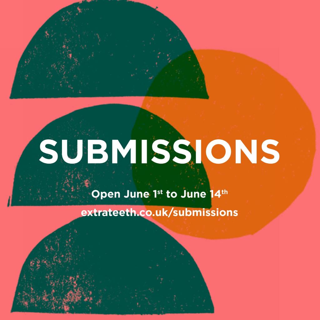 We are now OPEN for submissions for Issue EIGHT (Nov 2023)!   

Send us your boldest and best fiction and nonfiction between 800 and 4000 words.

We pay £100 per piece + 2 copies of the magazine. We pay on acceptance, not publication.

Full details here:

extrateeth.co.uk/submissions