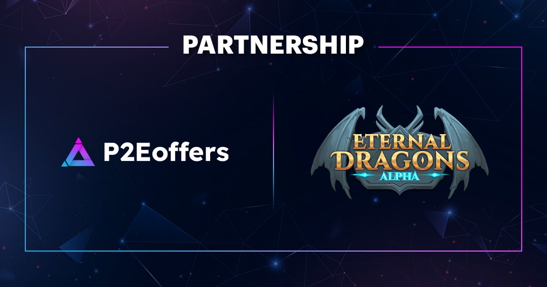 🎉P2Eoffers X  <a href="/Eternaldragons/">Eternal Dragons 🐉</a> Partnership 🎉

Join 🐉 Eternal Dragons Gamenight 🐉with awesome prizes 🔥🔥

Today: 8 PM Singapore timezone, 2 PM CEST 

Prize Pool:
🎁 4 NFTs worth $200
🎁 $5k Eternium

 ✅ Winners:  20players 

Join discord for more info: discord.gg/Zt8SyFjKQN