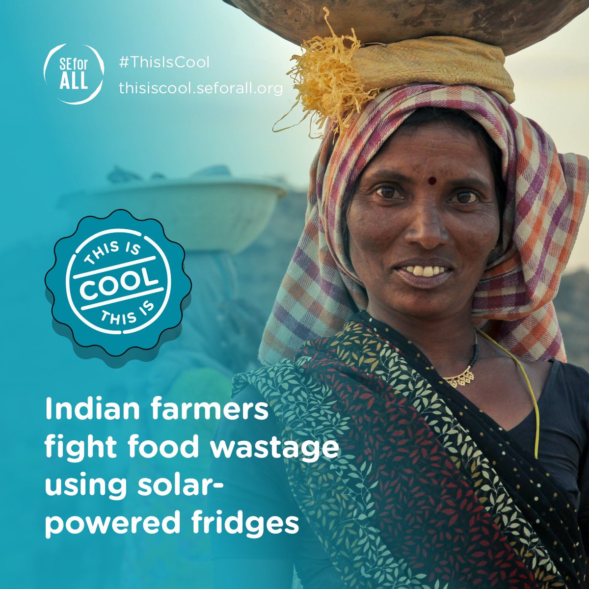 As #climatechange brings more extreme weather to #India 🇮🇳, sustainable #coldchain storage units help off-grid farms to deal with the heat. #ThisIsCool! ❄️  

Full story here 🔗 ow.ly/g2tU50OyX7b 
#CoolingForAll #coldchain #SDG7 #ActOnCooling