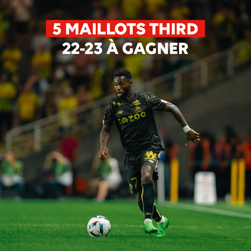 losclive's tweet photo. 5 maillots Third à gagner ! 🔥

La fin de saison approche et pour vous remercier de votre soutien tout au long de la saison, le LOSC met en jeu 5 maillots Third à remporter en répondant à 3 questions 🙏

Tentez votre chance en suivant le lien juste ici ⤵️

À vous de jouer ! 🤩