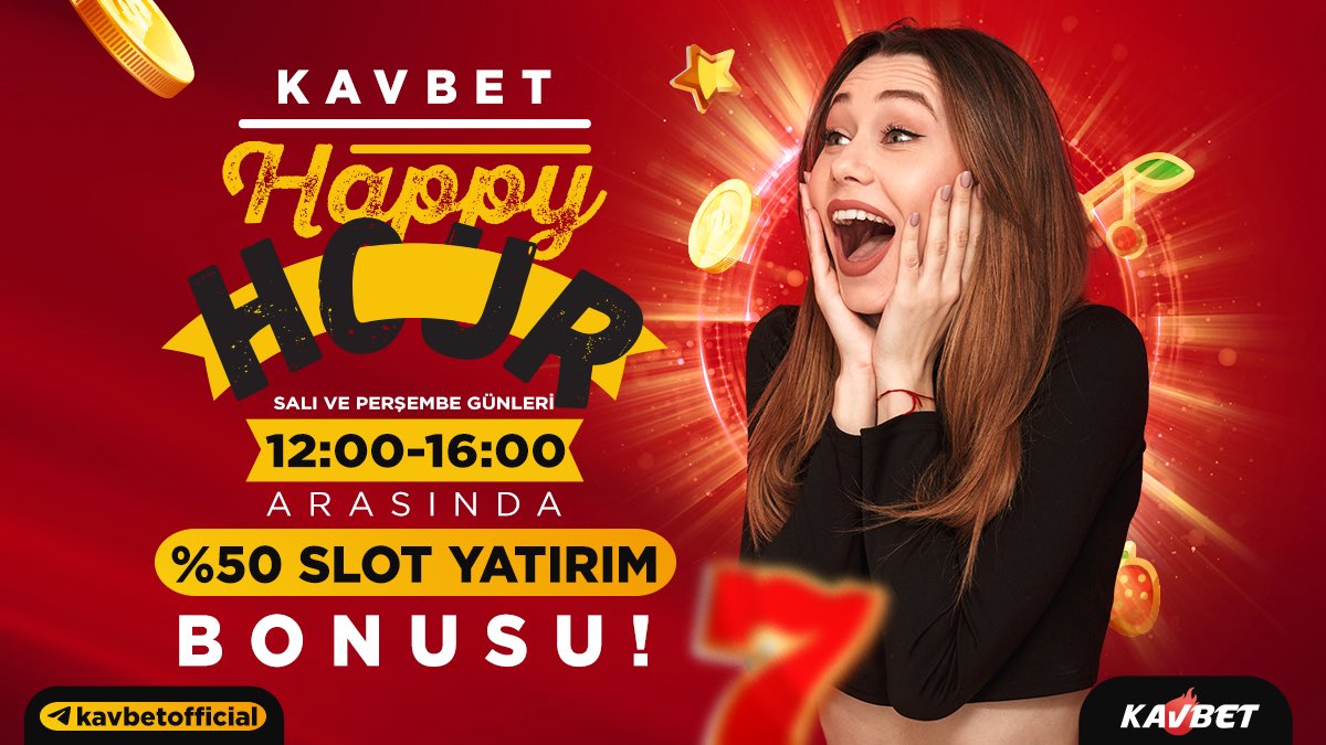 🤩Salı ve Perşembe Happy Hour kaçırmayın!

🥳Bugün Casino’da şenlik var‼️

🔥12:00-16:00 arası %50 Slot Bonusu Kavbet’te!