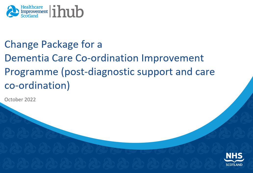 Dementia is 'one thing, not everything'. Our care co-ordination change package is available. It can improve post-diagnostic support for people living with dementia. Read how at ihub.scot/news/new-demen…