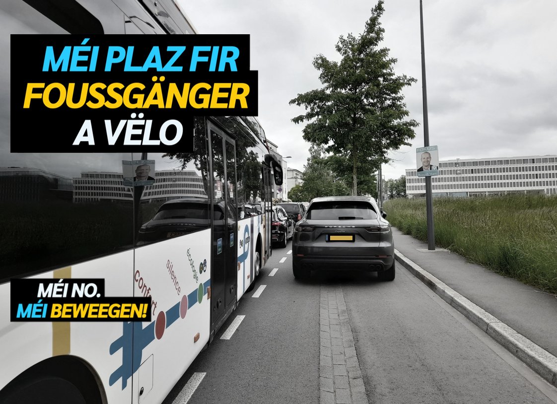 Am Walkampf gëtt grad vill versprach an awer däerf een nët vergiessen wéivill déi letzt Joren nët ëmgesat respektiv blockéiert gouw.

Och d'Stater CSV huet nach virun puer Wochen géint eng Verbesserung fir d'Secherheet vun de Vëlosfuerer an der Rue des Aubépines gestëmmt.