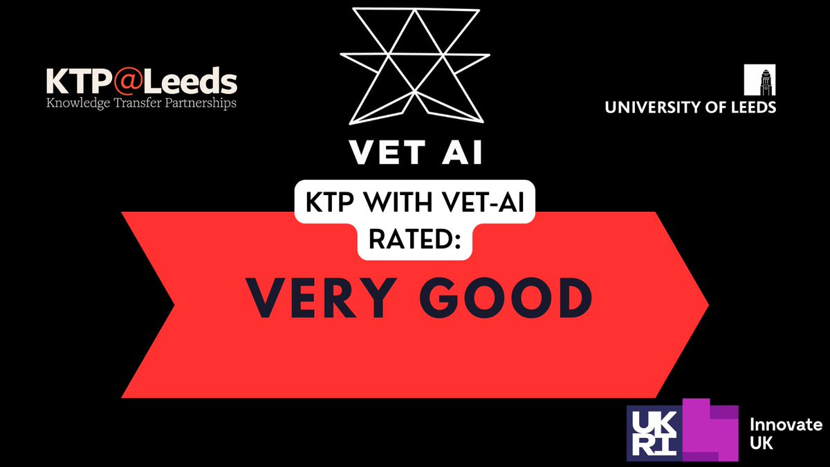 KTP@Leeds (@unileedsktp) on Twitter photo A big congratulations to <a href="/VetAI_RD/">Vet AI</a> who have achieved a Very Good grade from <a href="/innovateuk/">Innovate UK</a> with their #KTP project🌟
This KTP project developed an #innovative gait-analysis tool to detect and help diagnose mobility conditions in pets 🐾
@ktn_ktp
<a href="/LeedsUniEng/">Engineering at Leeds</a> A big congratulations to <a href="/VetAI_RD/">Vet AI</a> who have achieved a Very Good grade from <a href="/innovateuk/">Innovate UK</a> with their #KTP project🌟
This KTP project developed an #innovative gait-analysis tool to detect and help diagnose mobility conditions in pets 🐾
@ktn_ktp
<a href="/LeedsUniEng/">Engineering at Leeds</a>