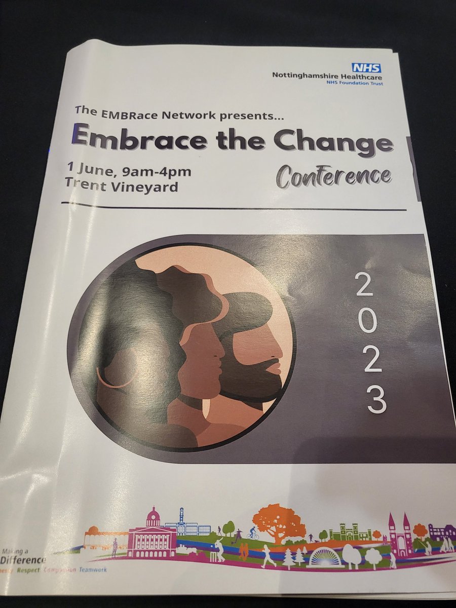 Looking forward to a packed day at the @NottsHealthcare #EmbraceTheChange conference 2023