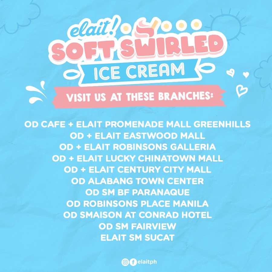 Welcome June with a delightful Taro Joy 💜

A new flavor is here for Elait Soft Swirled Ice Cream! 🍦 Enjoy a sweet and rich purple-colored cold treat 💙 Have your peak of happiness in Taro Joy in any of our branches for the whole month 🎉