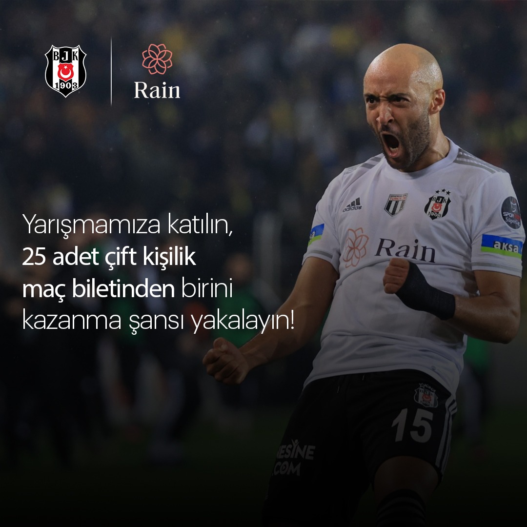 Beşiktaş - Konyaspor maçına 25 adet çift kişilik maç bileti hediye! 🔥

Katılmak için;

- Bu tweet'i RT edin,
- @rain_turkiye hesabını takip edin,
- Rain'i henüz takip etmeyen bir arkadaşınızı bu tweet altına etiketleyin ve bizi takip etmesini sağlayın.

Bol şans! 🦅