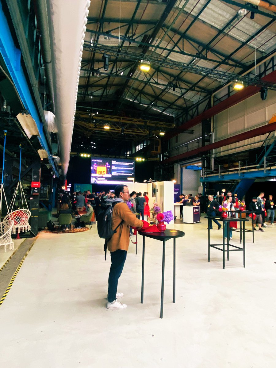 femke_plantinga's tweet photo. Say hi to us at @thejsnation today! 

Sebastian, Andy, Wera and Eric and I are at the Weaviate booth🤩

Btw the shirts are going faaasssst, so come get yours! 🚀 https://t.co/SQfA1NqXMJ