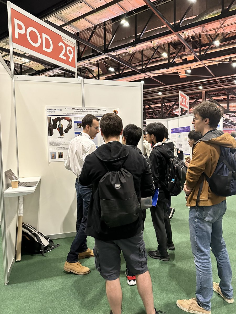 Imperial_PRL's tweet photo. Stelios poster is live! Drop by POD29 at #ICRA2023 to learn more about his great work with @YiannisDemiris on #Bimanual #Manipulation of #Multicomponent garments for #RobotAssisted #Dressing. #research @imperialeee @imperialcollege https://t.co/vrjtJ1CZxk