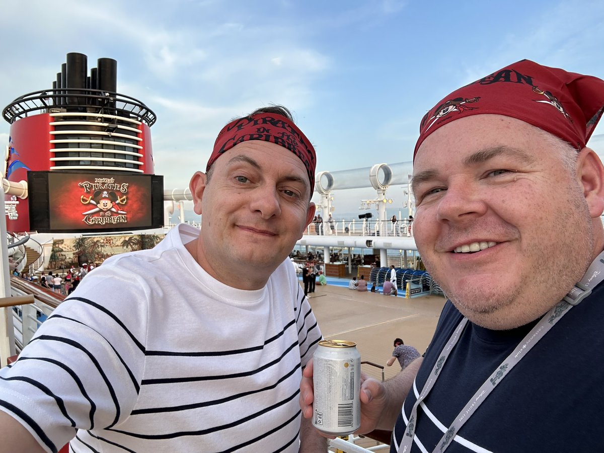 Pirate Night went swimmingly! @DisneyCruise #disneydream  #theblokesfromstoke