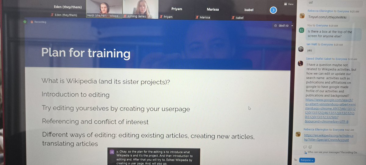 eden_plummer's tweet photo. Joining @SEBiology to learn how to create and/or edit @Wikipedia articles. I'm focusing on women scientists today! https://t.co/mHG3Ibphq0