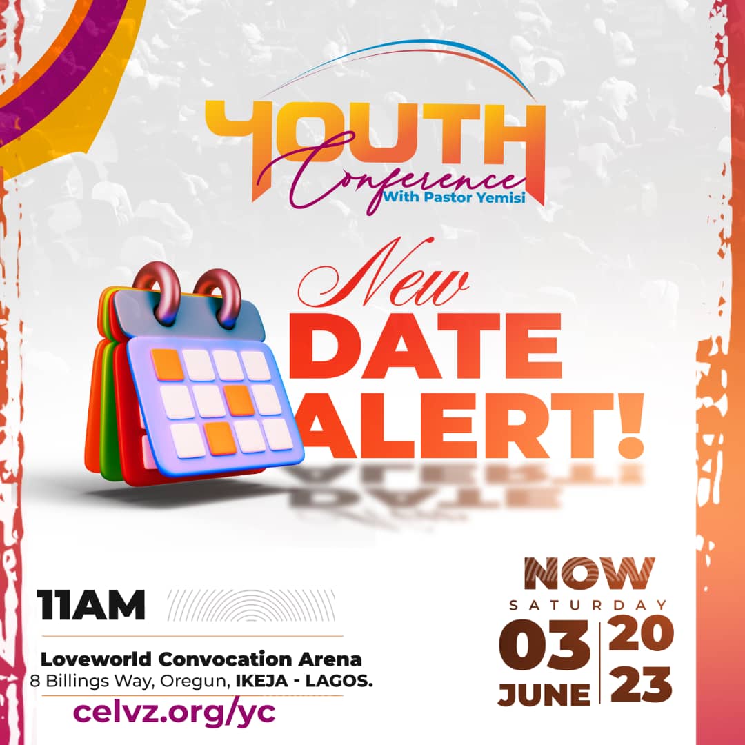 Don't just exist, live life to the fullest. Attend the Youth Conference with Pastor Yemisi, happening on Saturday, June 3rd at 11am at LoveWorld Convocation Arena, Oregun, Ikeja.
.
.
#YouthconferencewithPYK #Celvz #Naira #Petrol #GodwinEmeifele