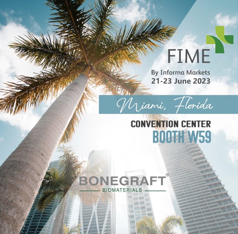 We are in Miami, USA on 21-23 June. 
We are waiting for you 👋🏻 <a href="/BonegraftBiomat/">Bonegraft</a> #USA #Miami