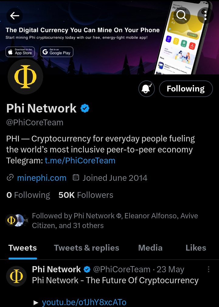 phimining_'s tweet image. Congratulations @PhiCoreTeam for reaching 50K+ Followers! 👏🎉🥳💐

Join now and start mining $PHI today!
⛏️minephi.com

Φ invitation code: phimining 

#PhiNetwork #PhiCoreTeam #PhiMiningApp #MiningApp #phimining #phicoins #Mining #Airdrop #Pi #PiNetwork #Satoshi #BNB