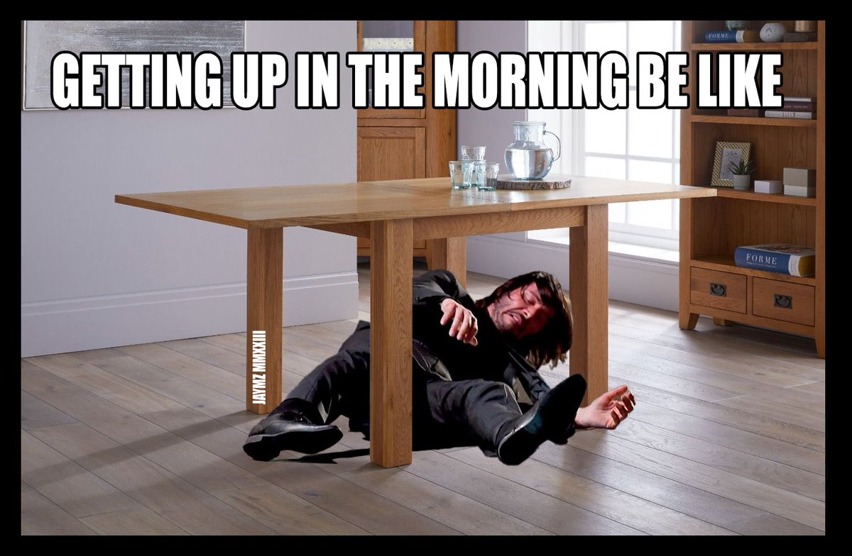 Jaymz_1976's tweet image. #johnwick #johnwick4 #gettingup #wakingup #keanureeves @keanureeves #Memes