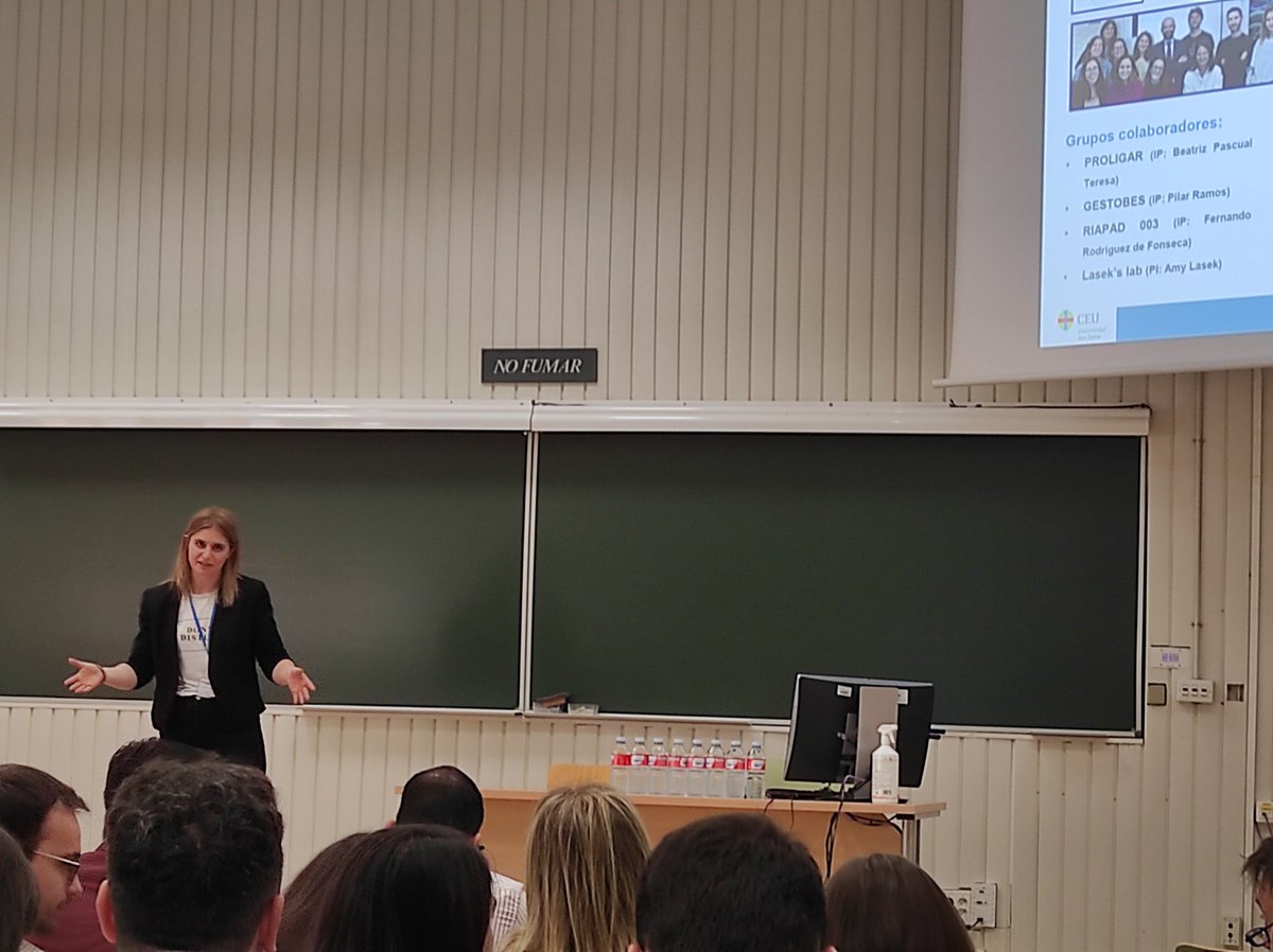 Excelente presentación de <a href="/Milagll96/">Mila 🧠</a> en #Farmadrid29 mostrando los efectos protectores de MY10 sobre los efectos nocivos del consumo de alcohol en adolescentes.
<a href="/USPCEU/">Universidad CEU San Pablo</a> <a href="/USPCEUprensa/">USPCEU prensa</a> <a href="/IEA_CEU/">Instituto Universitario Estudios de las Adicciones</a> <a href="/PNSDgob/">Plan Nacional Sobre Drogas</a> <a href="/RIAPAd_info/">RIAPAd</a>