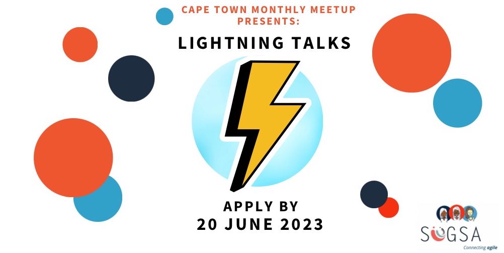 SUGSA's tweet photo. ⚡️ Lightning Talks - June Cape Town Meetup ⚡️

- Are you a new speaker that wants to try their hand at a talk?
- Are you someone who has a topic they would like to share?
- Are you an experienced speaker who would like to crowd test a specific topic? https://t.co/RZV8QrH9Kr