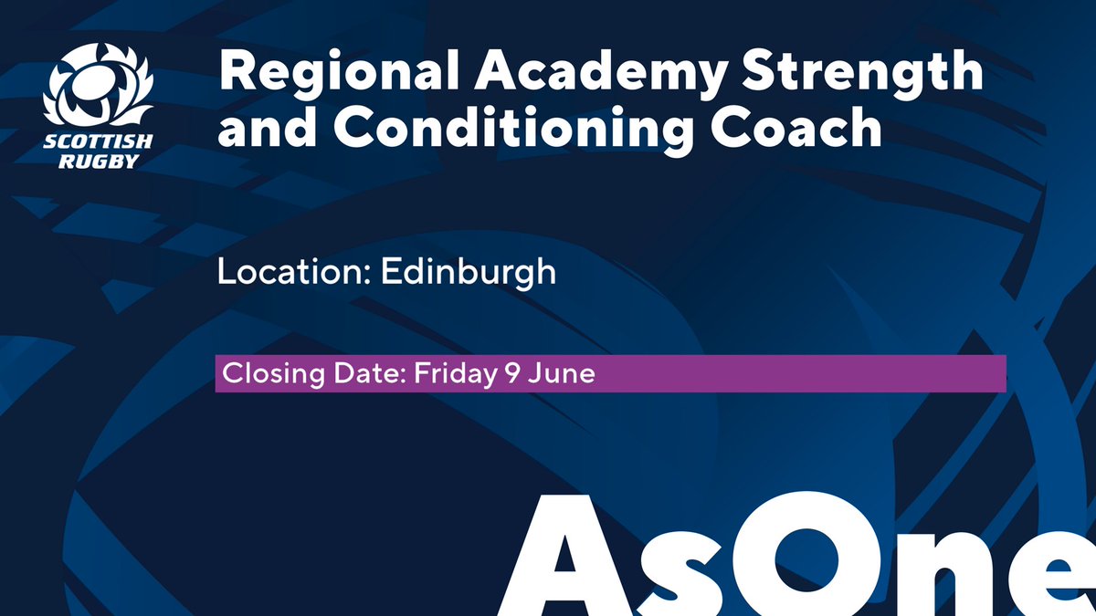 Scotlandteam's tweet photo. Scottish Rugby is looking for a Regional Academy Strength and Conditioning Coach to join the team 🏉

Apply now ➡️ https://t.co/6iylTkiN7K https://t.co/RaK5p95nex