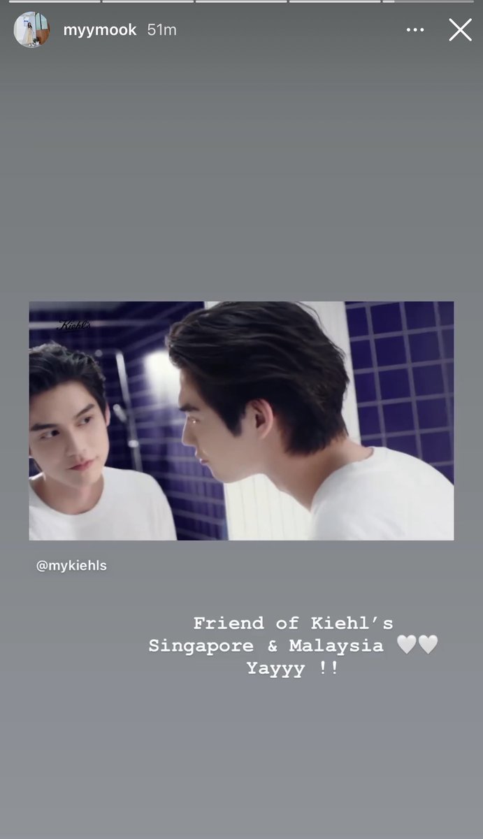 Now it's confirmed Bright is Friend Of Kiehl's for Thailand, Malaysia, and Singapore! Another achievement to celebrate 🤍

📷 IGS myymook
📍 instagram.com/stories/myymoo…

@bbrightvc #bbrightvc
#KiehlsxBright
#KiehlsThailand
#MYKiehls
#KiehlsSG
