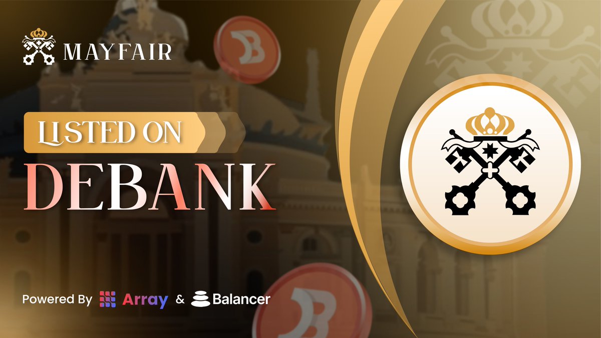 mayfairfund's tweet image. $MAY is Now tracked on @DeBankDeFi !
