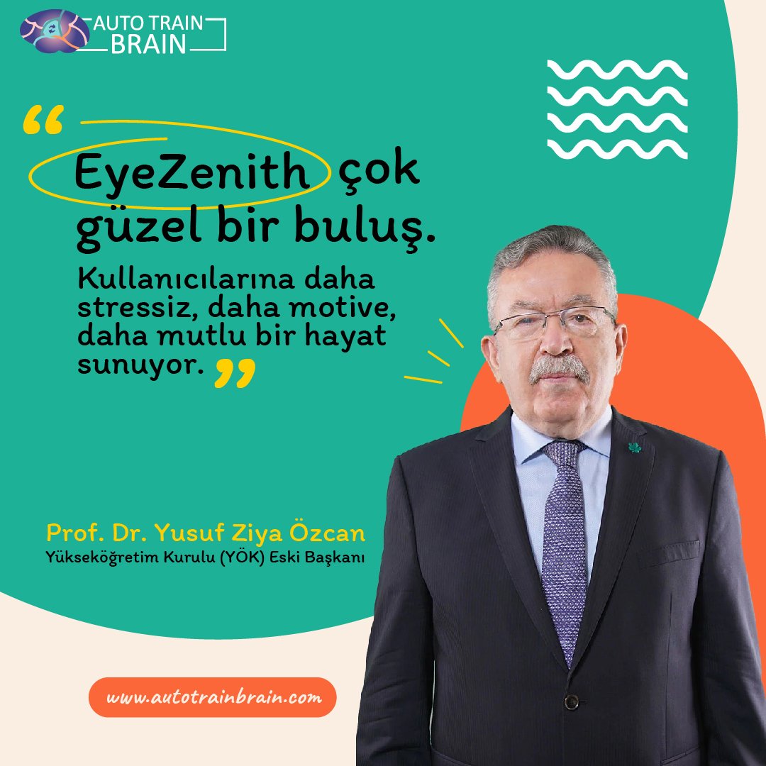 autotrainbrain1's tweet photo. YÖK Eski Başkanı Prof. Dr. Yusuf Ziya Özcan'a #EyeZenith ile ilgili yaptığı yorum için teşekkür ederiz🤗
EyeZenith’in eşsiz faydaları vardır:
*7'den 77'ye, her yaş grubuna uygun,
*Öğrencilerden yetişkinlere,
#Stres ile başa çıkmak,
*Sakinleşmek👇 https://t.co/neu3oI6adU