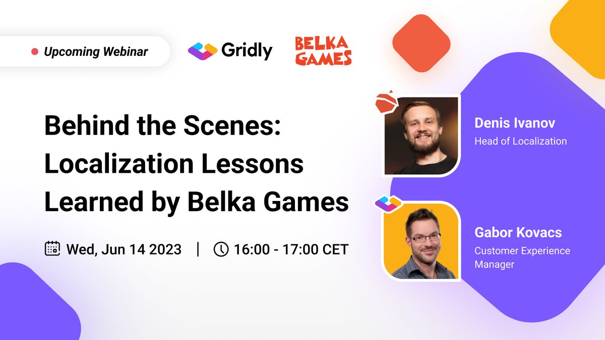 ✨ Hey Localization Managers, Specialists &amp; Engineers, this webinar is tailor-made for you to learn how to streamline your #localization flow, cut #qualityassurance time in half 🤩, and replicate success across projects 🚀🚀🚀

👉 Learn more &amp; Register 🆓 pages.gridly.com/localization-l…